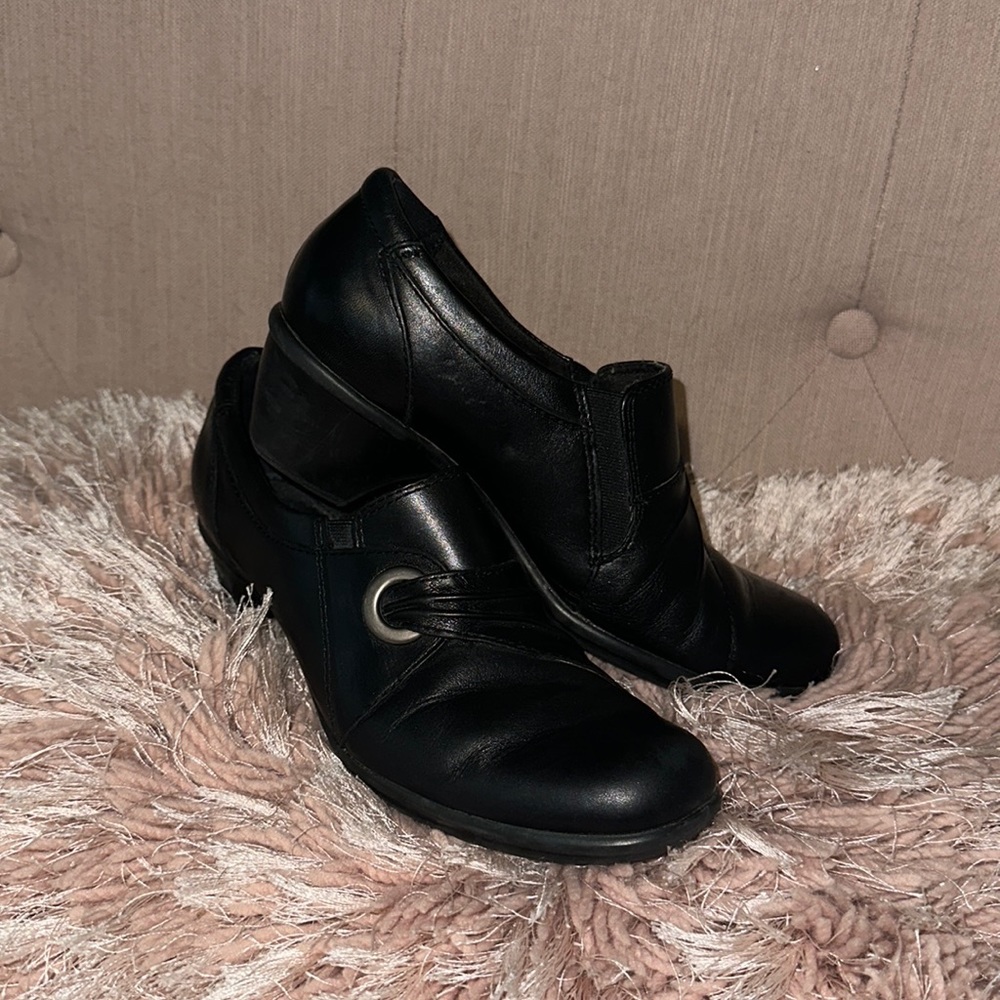 Clarks Black Loafers